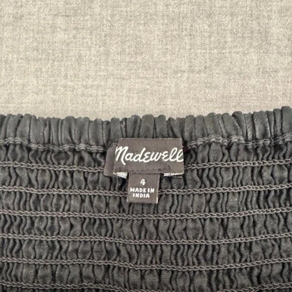 Madewell Black Button-Front Mini Dress - Picture 4 of 4